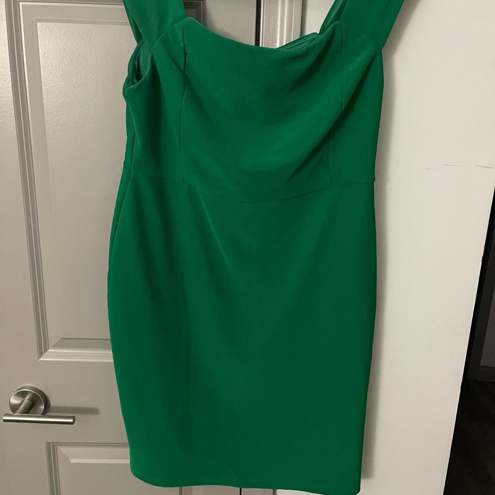 Forever 21+ Green dress with gold zipper in the back.